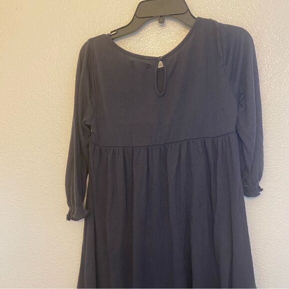 Old Navy 3/4 long Sleeve Jersey oversized stretchy crocheted dark gray dress M8 - Picture 7 of 8